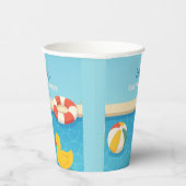 Splish Splash is een Baby Bash Baby shower Papieren Bekers (Rechts)