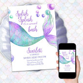 Splish Splash is een Mermaid Bash Birthday Party Kaart