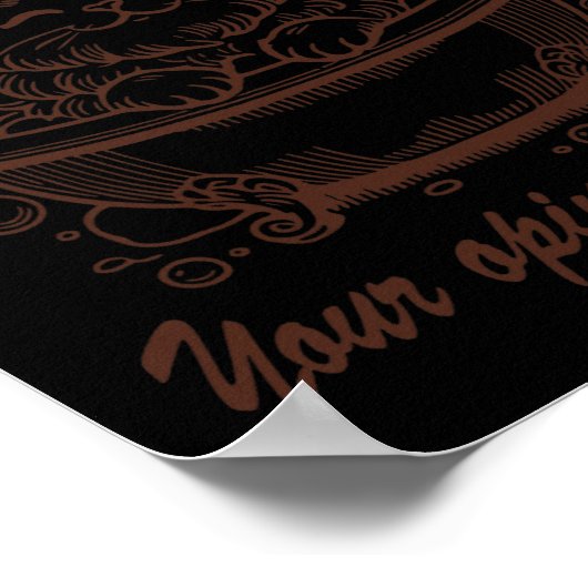 Splish Splash Je mening is Trash Funny Cat Poster (Hoek)