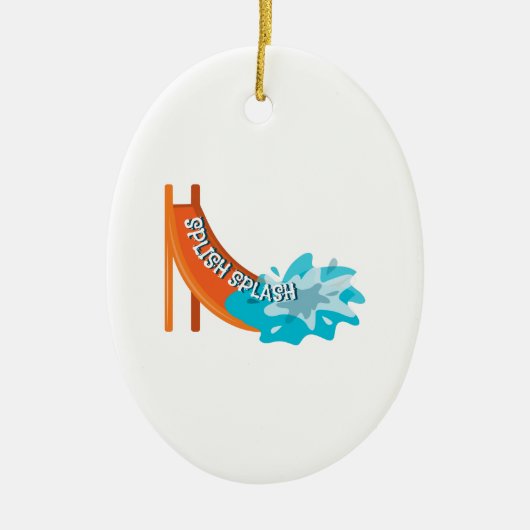 Splish Splash Keramisch Ornament (Voorkant)