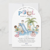 Splish Splash, Kids Pool Birthday Bash Kaart (Voorkant)