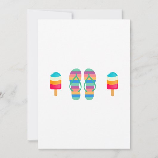 Splish Splash Kinder Pool Party Kaart (Achterkant)