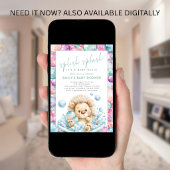 Splish Splash Leeuw Bubbles Baby Shower Kaart