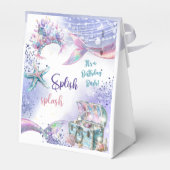 Splish splash magische zeemeermin verjaardag bash bedankdoosjes (Achterkant)