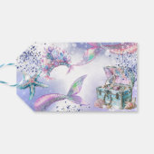 Splish splash magische zeemeermin verjaardag bash cadeaulabel (Achterkant Horizontaal)