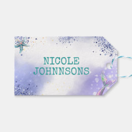 Splish splash magische zeemeermin verjaardag bash cadeaulabel