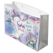 Splish splash magische zeemeermin verjaardag bash groot cadeauzakje (Achterkant Gekanteld)