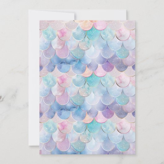 Splish splash magische zeemeermin verjaardag bash kaart (Achterkant)