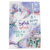 Splish splash magische zeemeermin verjaardag bash medium cadeauzakje (Achterkant)