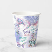 Splish splash magische zeemeermin verjaardag bash papieren bekers (Achterkant)
