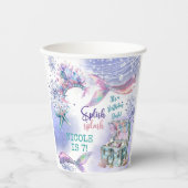 Splish splash magische zeemeermin verjaardag bash papieren bekers (Voorkant)