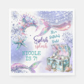 Splish splash magische zeemeermin verjaardag bash servet (Voorkant)