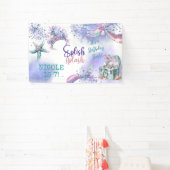 Splish splash magische zeemeermin verjaardag bash spandoek (Insitu)