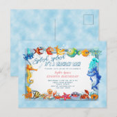 Splish Splash Meisje Unieke Achtste Zwembad Verjaa Briefkaart (Voorkant / Achterkant)