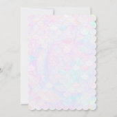 Splish Splash Mermaid Bash Girl Birthday Party Kaart (Achterkant)