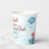 Splish Splash Mermaid Bash Girls Birthday Party Papieren Bekers (Achterkant)