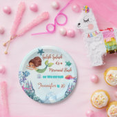 Splish Splash Mermaid Bash Girls Birthday Party Papieren Bordje (Feest)