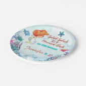 Splish Splash Mermaid Bash Girls Birthday Party Papieren Bordje (Gekanteld)
