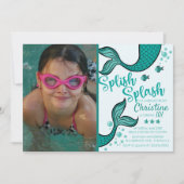 Splish Splash Mermaid Birthday Bash Kaart (Voorkant)