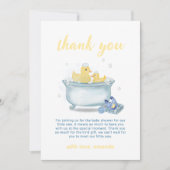 Splish Splash Moeder Eend Badkuip Baby Shower Bedankkaart (Voorkant)