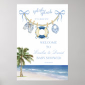 Splish Splash Ocean Baby Shower Welcome Poster (Voorkant)