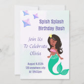 SPLISH SPLASH ONDER DE ZEE VERJAARDAGSUITNODIGING KAART (Voorkant)