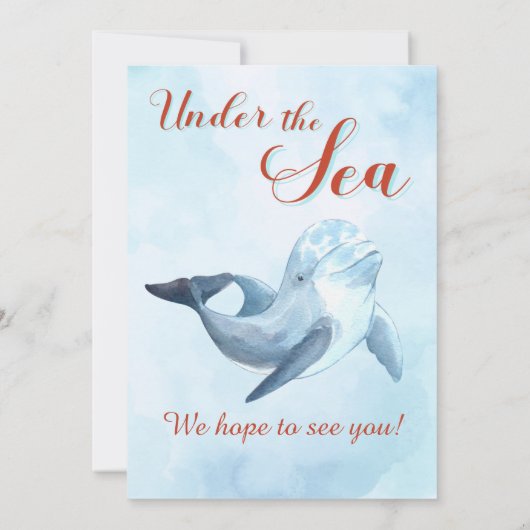 Splish Splash Orang Zeemeermin Bash 2e verjaardag  Kaart (Achterkant)