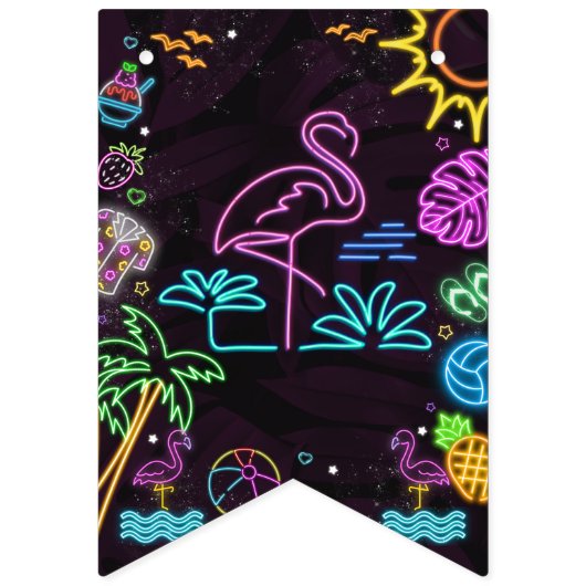 Splish Splash Party Glow Party bunting banner (Eerste vlag)