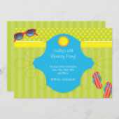 Splish Splash Party Kaart (Voorkant / Achterkant)