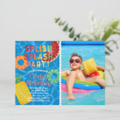 Splish Splash Party l Pool Birthday l Summer Fruit Kaart (Staand voorkant)