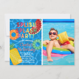 Splish Splash Party l Pool Birthday l Summer Fruit Kaart