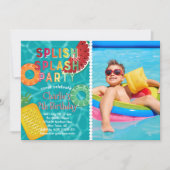 Splish Splash Party l Pool Birthday l Summer Fruit Kaart (Voorkant)