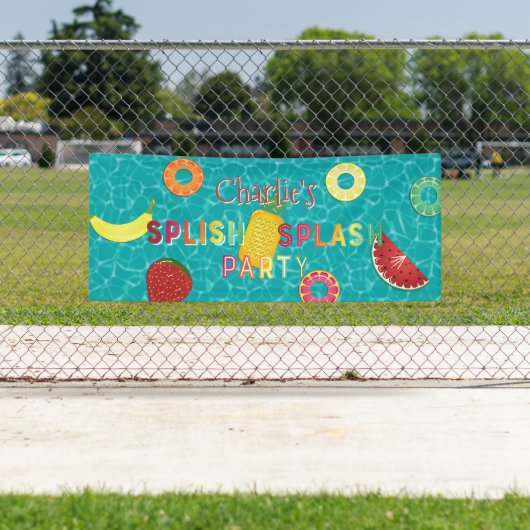 Splish Splash Party l Pool Birthday l Summer Fruit Spandoek (Insitu)