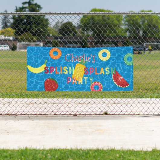 Splish Splash Party l Pool Birthday l Summer Fruit Spandoek (Insitu)