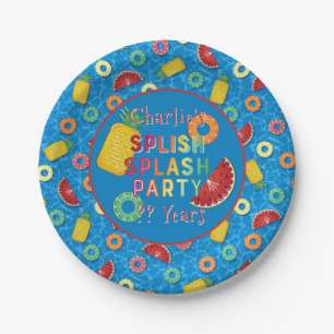 Splish Splash Party l Pool Birthday l Sweet Trets Papieren Bordje