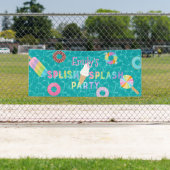 Splish Splash Party L Pool Verjaardag L Desserts Spandoek (Insitu)