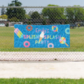 Splish Splash Party L Pool Verjaardag L Desserts Spandoek (Insitu)