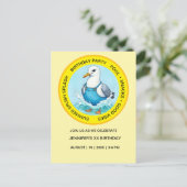 Splish Splash plezier Zeemeeuw zomer Pool Party Briefkaart (Staand voorkant)