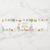 Splish Splash Pool Baby Shower Waterfles Label Etiket (Enkel label)