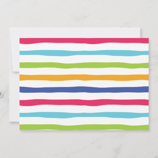 Splish Splash Pool Birthday Invitation Kaart (Achterkant)