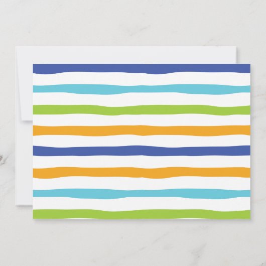 Splish Splash Pool Birthday Invitation Kaart (Achterkant)