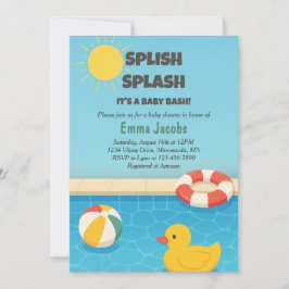 Splish Splash Pool Party Baby shower Uitnodiging