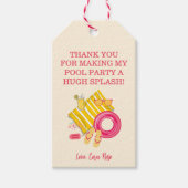 Splish Splash Pool Party Bash Birthday Cadeaulabel (Voorkant)