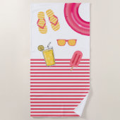 Splish Splash Pool Party Bash Verjaardag Strandlaken (Voorkant)