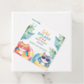 Splish Splash Pool Party Birthday Bedankjes Labels (In situ)