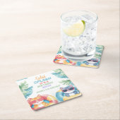 Splish Splash Pool Party Birthday Kartonnen Onderzetters (Insitu)