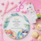 Splish Splash Pool Party Birthday Papieren Bordje (Feest)