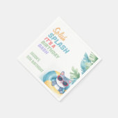 Splish Splash Pool Party Birthday Servet (Hoek)