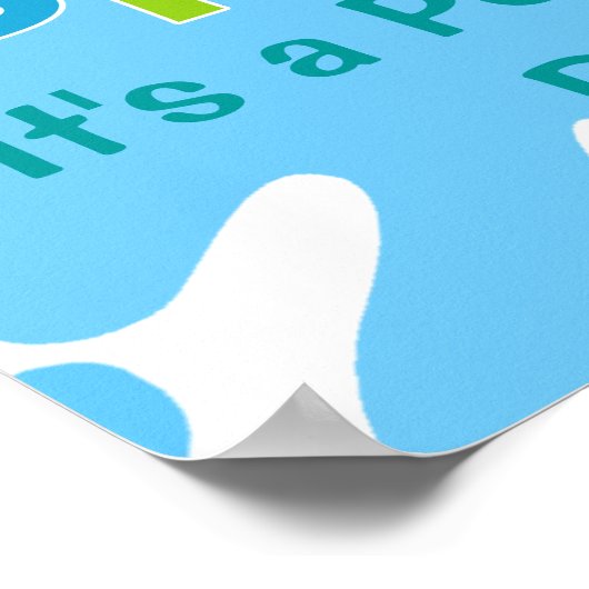 Splish Splash Pool Party Boy Birthday Banner Poster (Hoek)