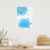 Splish Splash Pool Party Boy Birthday Poster (Keuken)